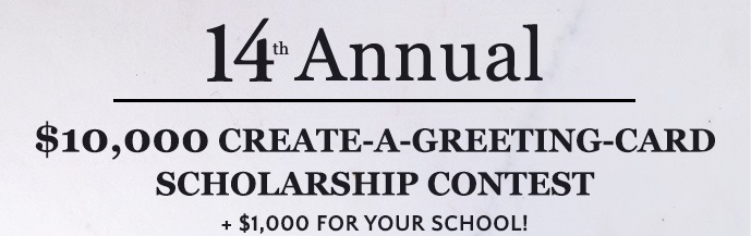 14th Annual CreateAGreetingCard Scholarship Contest is